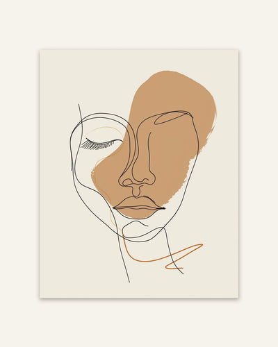 Face Line Art Poster