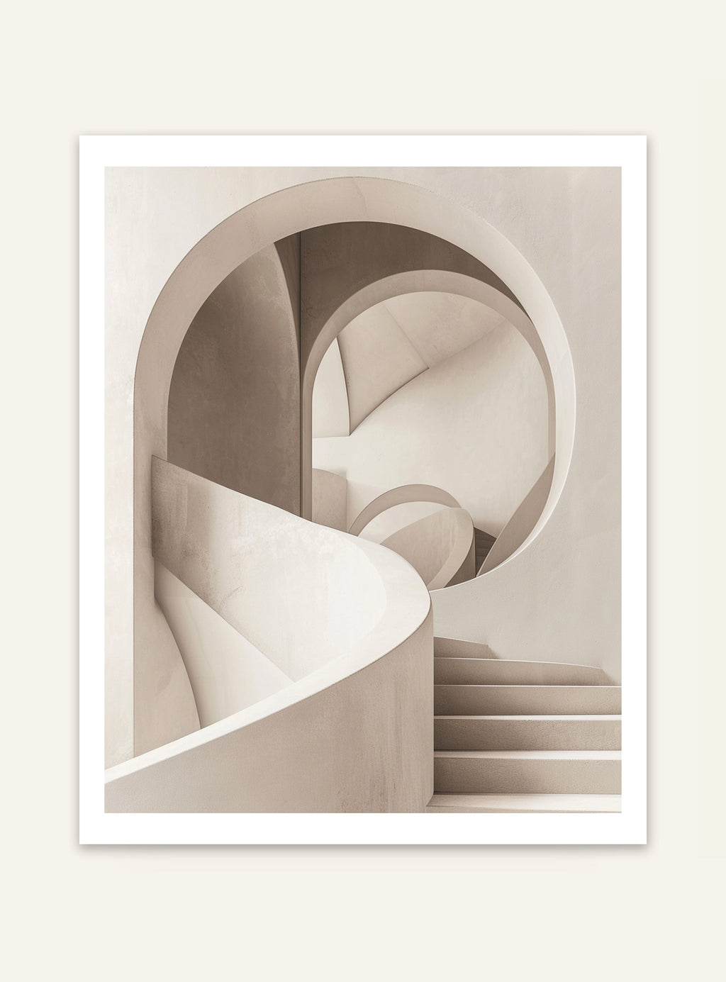 Abstrakt väggposter med arkitektoniska former från Nordanio, modern design för inredning.