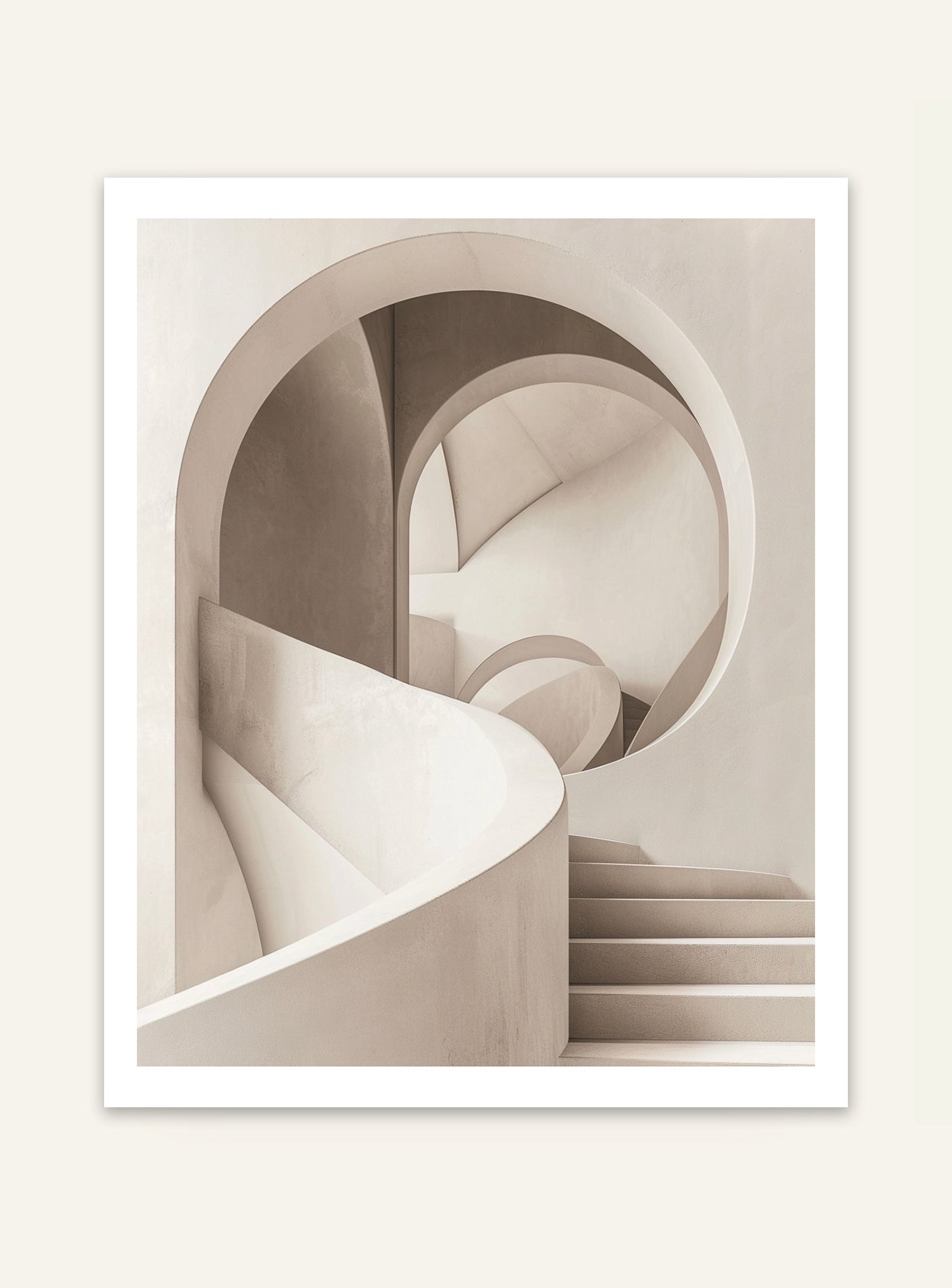 Abstrakt väggposter med arkitektoniska former från Nordanio, modern design för inredning.