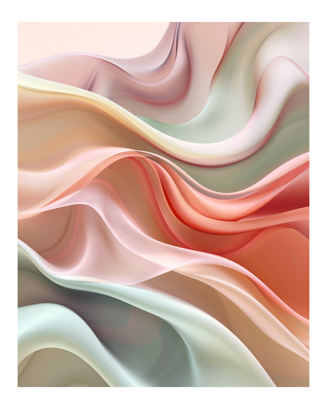 Abstrakt väggposter med mjuka gradienttoner av Bappi Hossain, konstnärlig Fluid Abstrakt-komposition av Nordanio.