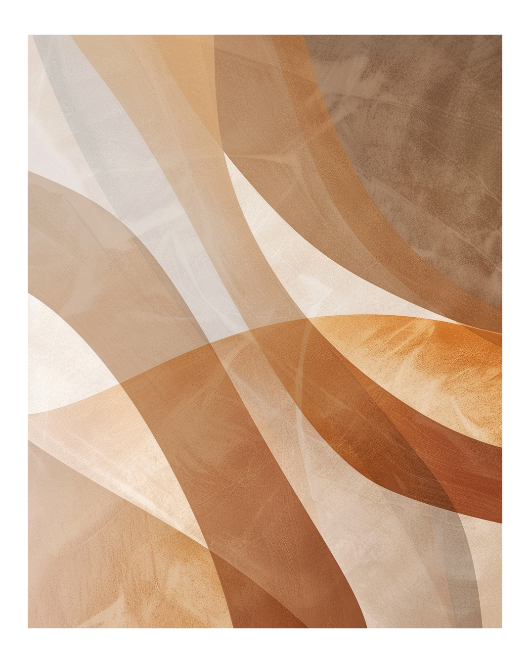 Abstrakt väggposter med mjuka överlappande skuggor i minimalistisk stil från Nordanio.