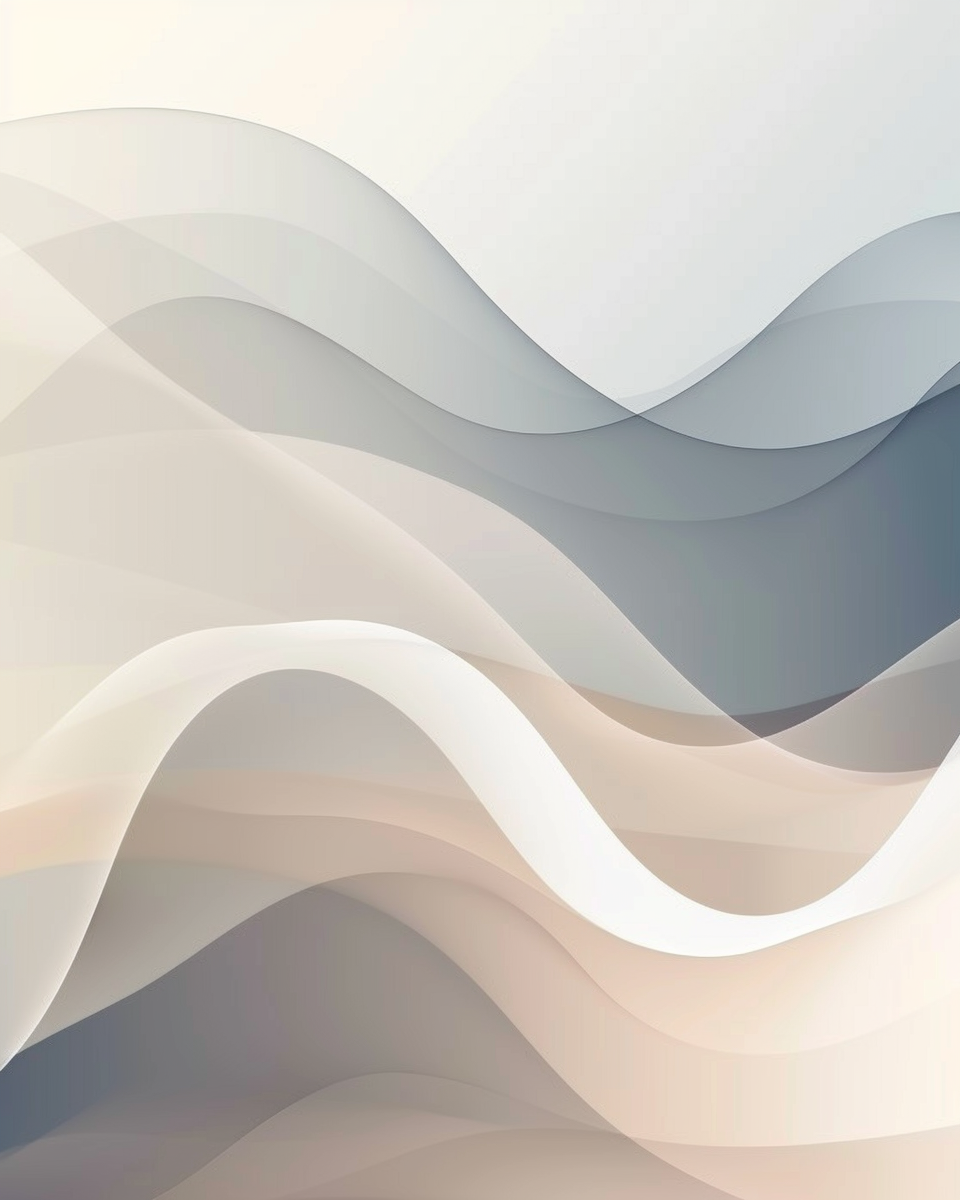 Abstrakt väggposter i beige och varmgrön gradient från Nordanio, konstnärlig design för modern inredning.