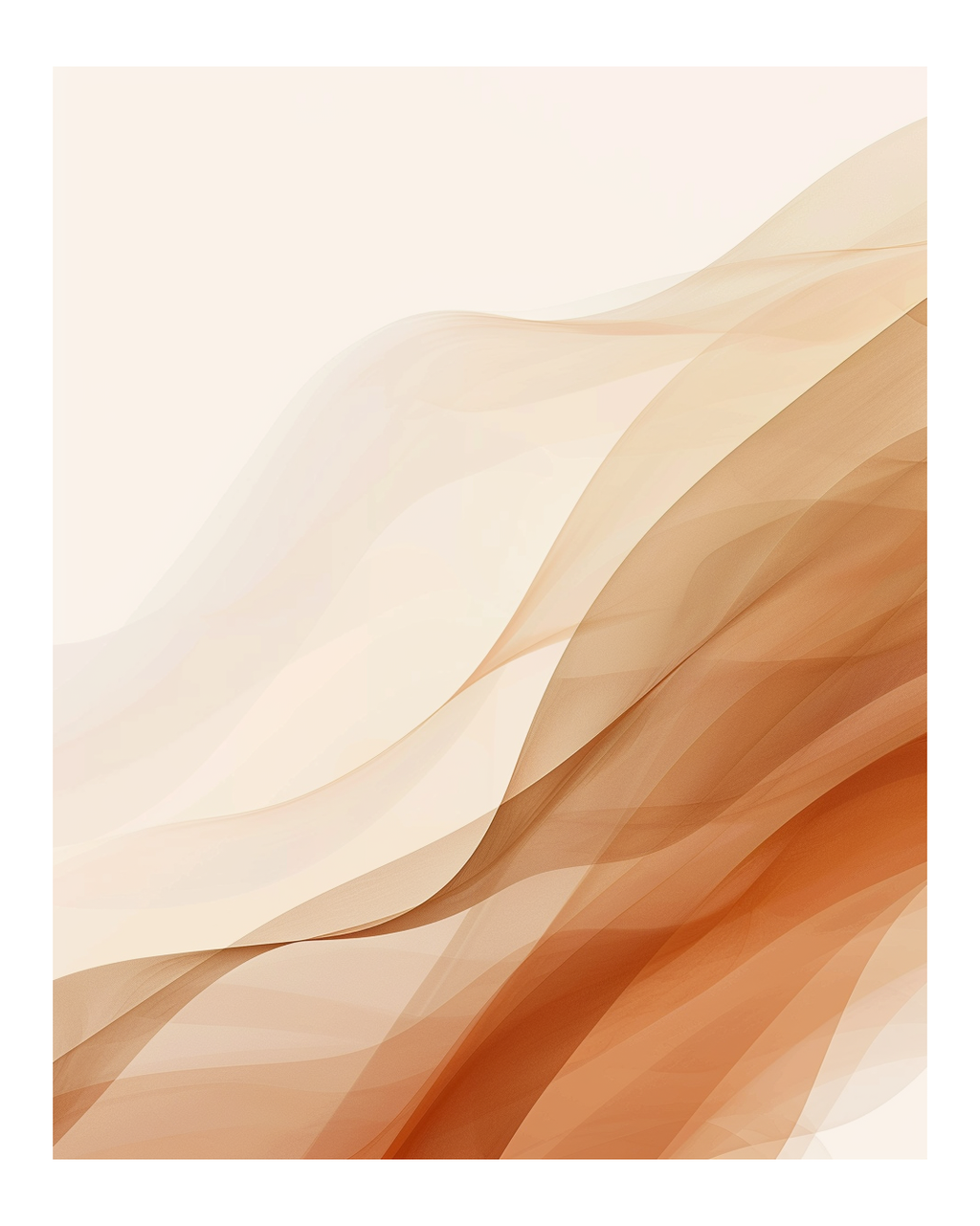 Abstrakt väggposter med mjuk gradient i varma neutrala toner av Nordanio, modern kontinuerlig linje konsttryck.