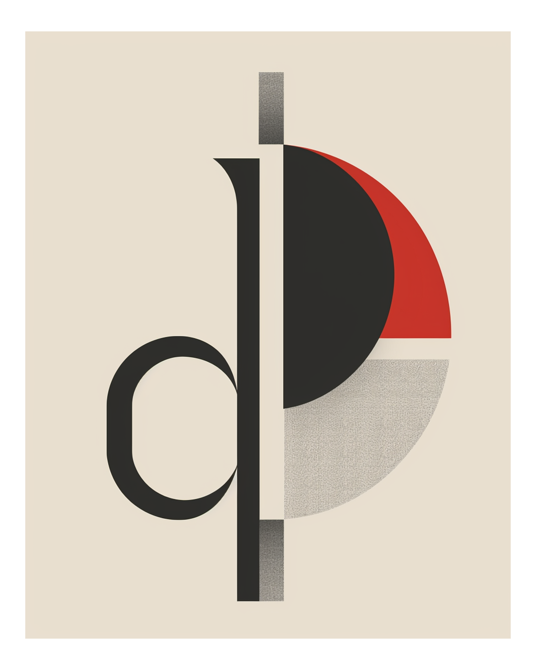 Nordanio typografiposter med ordet "Open" i modern stil, svart och vit design, väggdekor för hem eller kontor