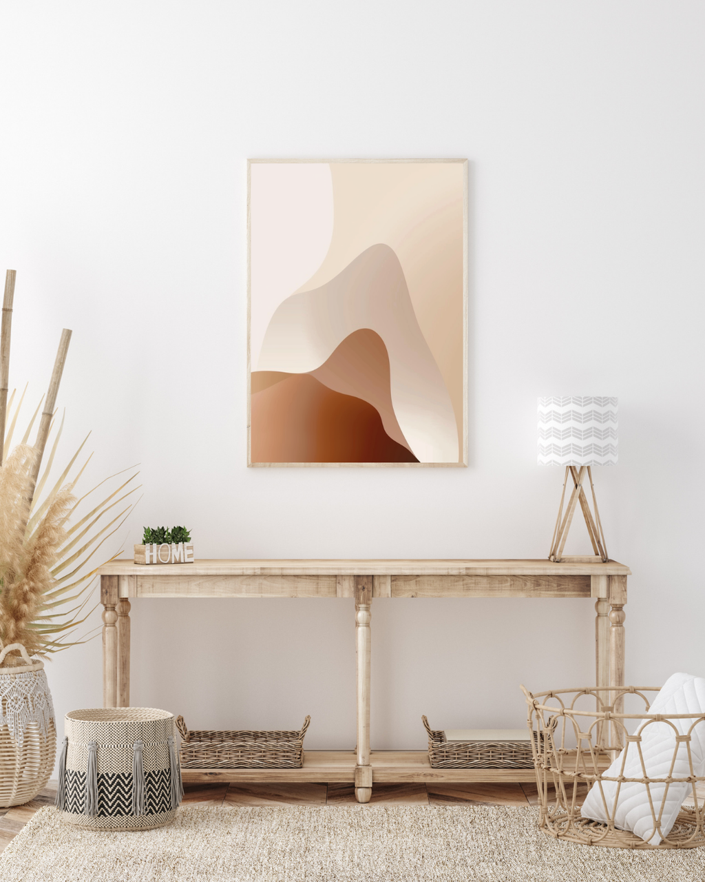 Beige gradient abstrakt väggposter från Nordanio, minimalistisk och modern konst för inredning.