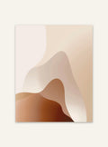 Beige gradient abstrakt väggposter från Nordanio, modern konst för inredning, visuellt tilltalande design.