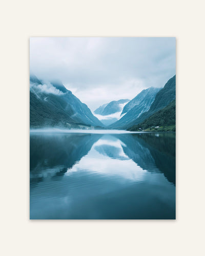 Mountain Lake Mist Poster