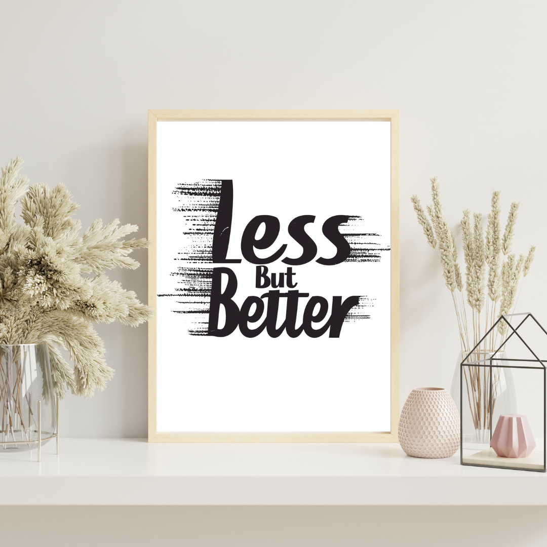 Brun minimalist typografiposter från Nordanio på vit bakgrund, modern design för väggdekoration.