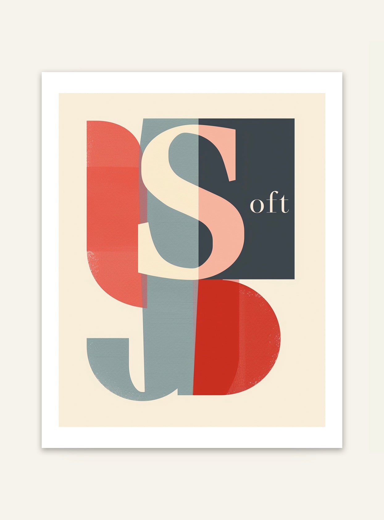 Svart och vit typografiposter från Nordanio med stilrena bokstäver på en vit bakgrund.