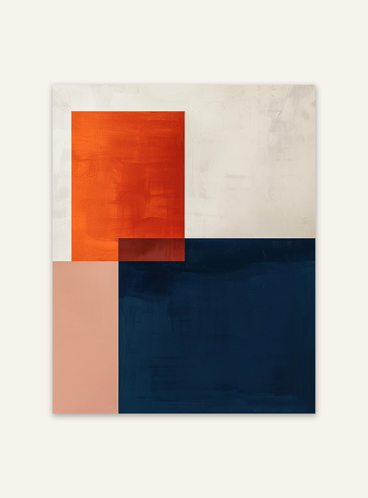 Abstrakt väggposter i färgblockdesign av Nordanio, minimalistisk och modern konst för inredning.