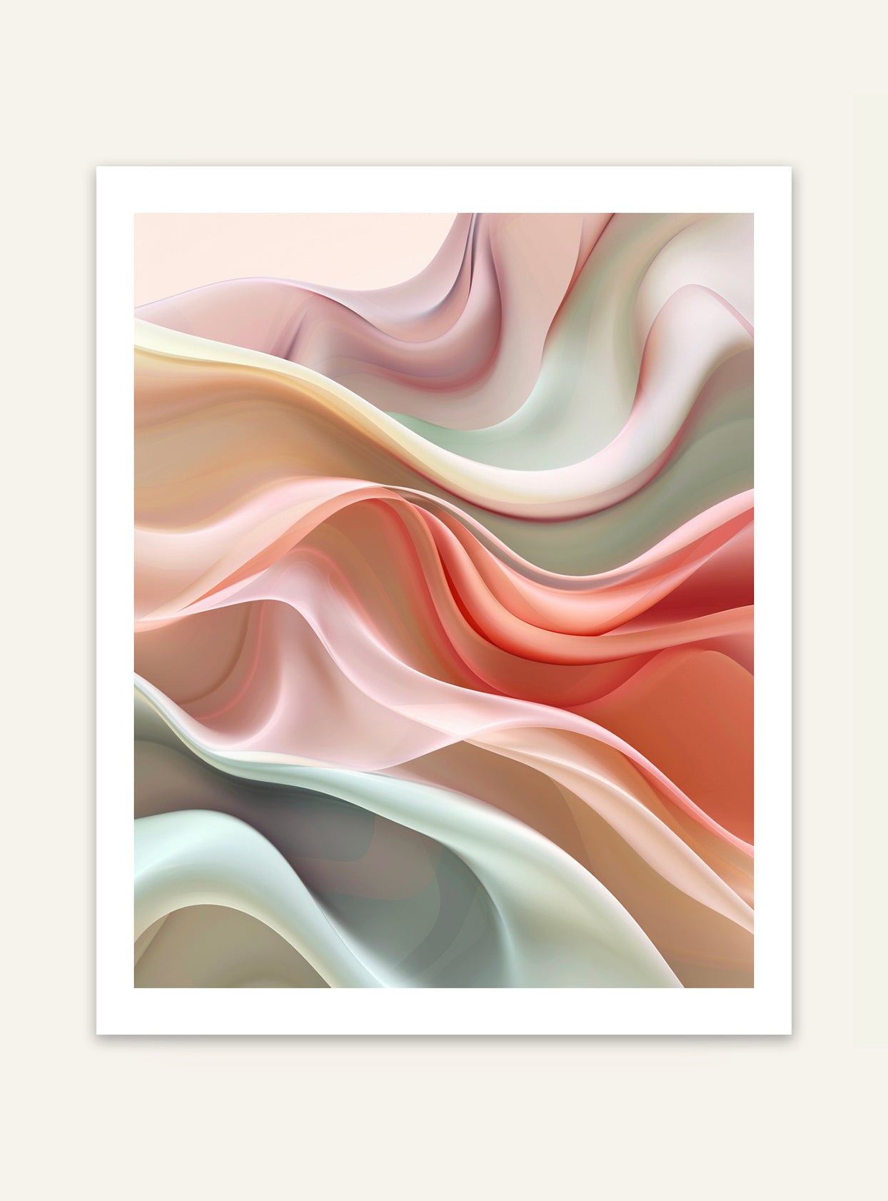 Abstrakt väggposter med flytande färgdesign från Nordanio, modern konst för inredning.