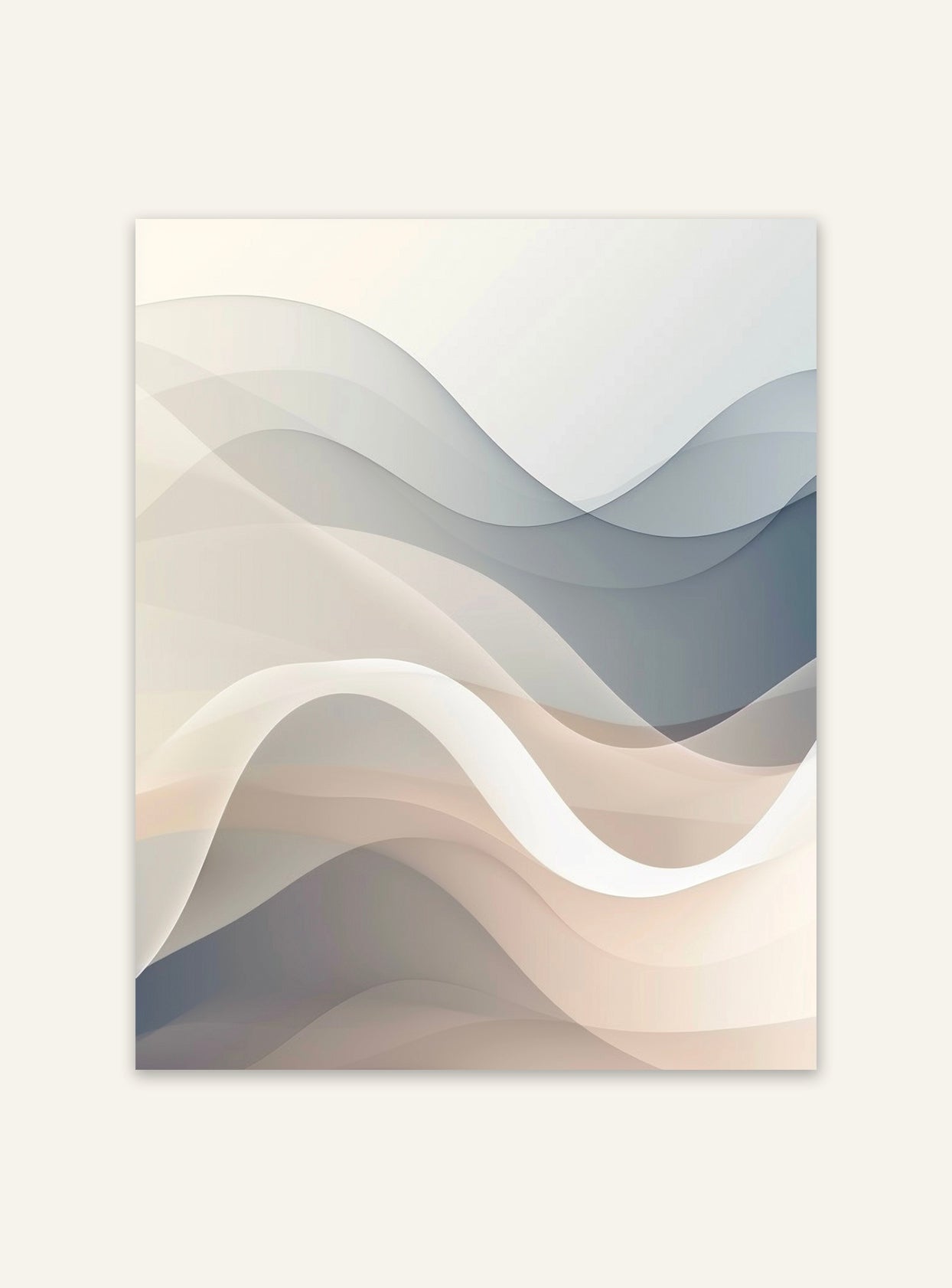 Abstract väggposter i gradient beige från Nordanio, modern konsttryck för inredning.