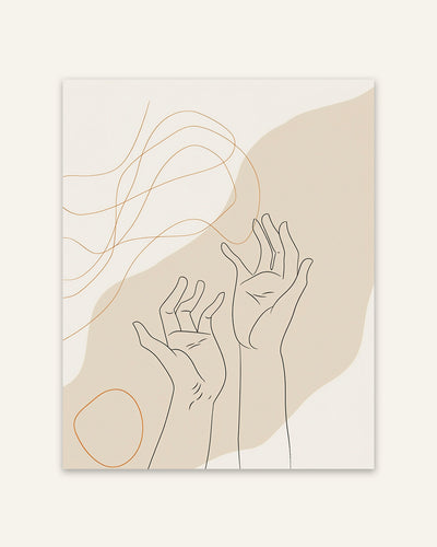 Hand Line Art Poster