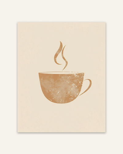 Coffee Cup Silhouette Poster