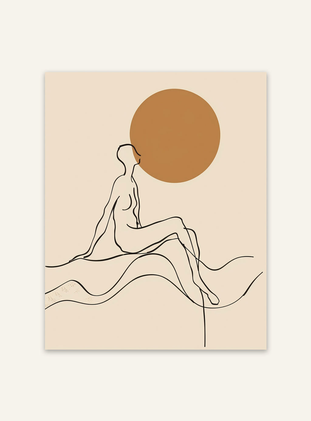 Abstrakt väggposter med linjekonst från Nordanio, modern och stilren konst för hemmet.