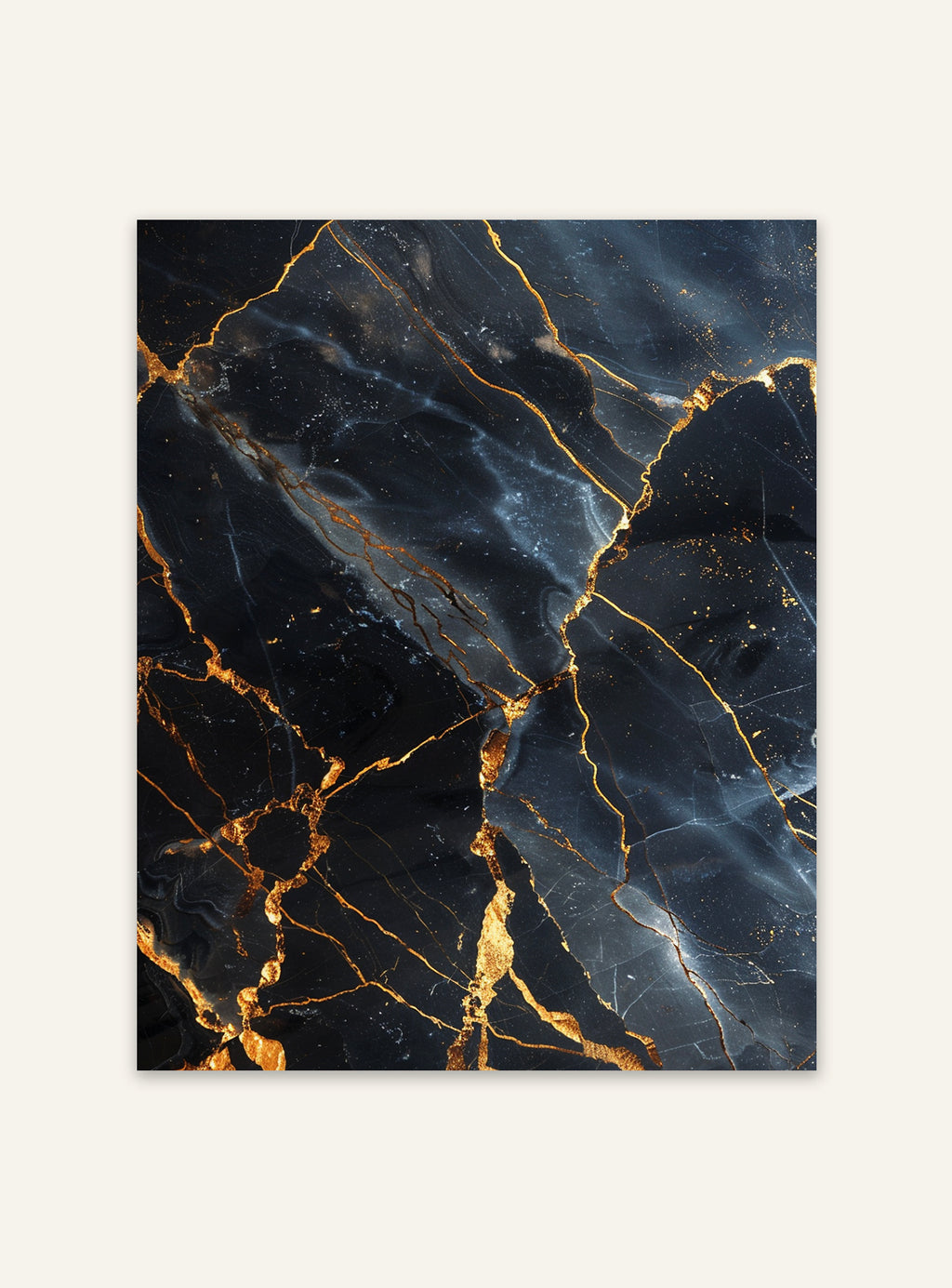 Dark art väggposter med marmor och guldfärgat design från Nordanio, dekorativ poster för inredning.