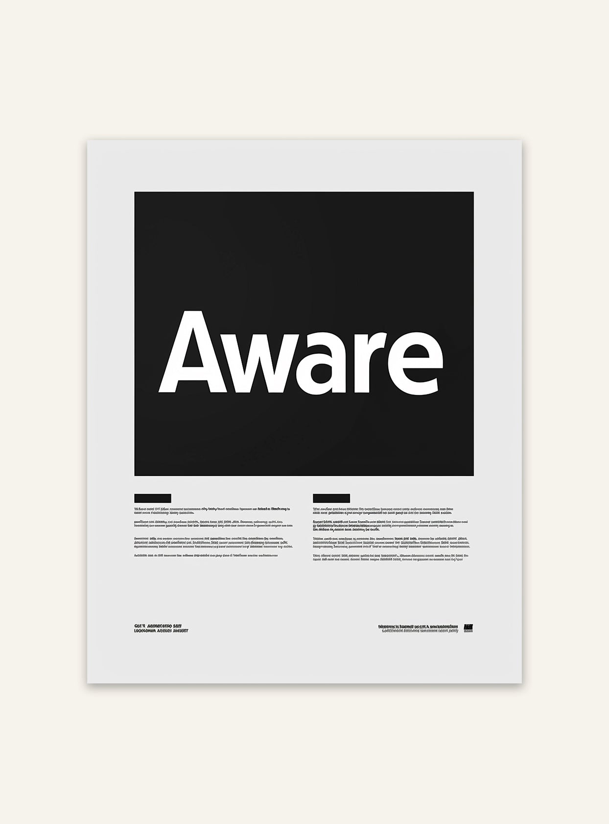 Typografisk poster med textmotiv från Nordanio, inspirerande och modern inredningsdetalj för väggdekoration.