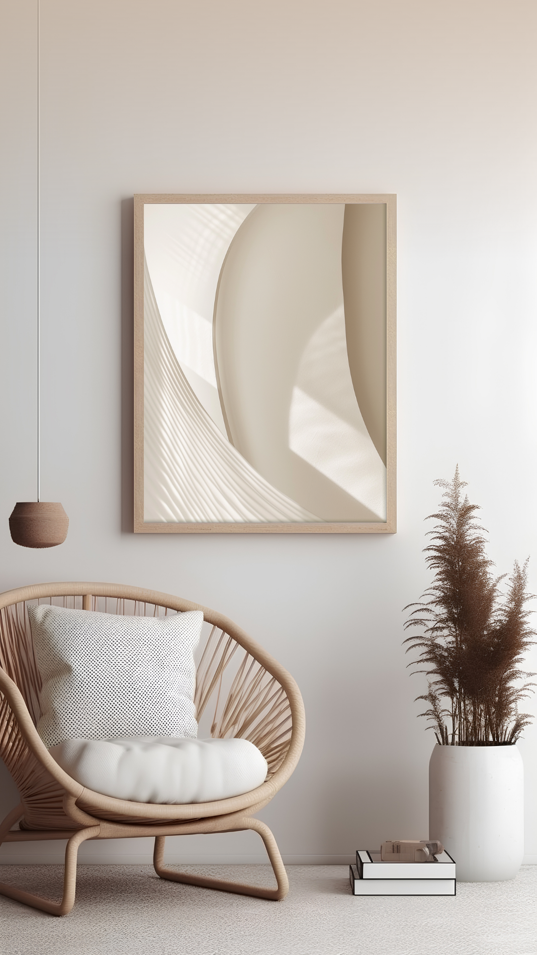 Abstrakt väggposter med linjer i minimalistisk design från Nordanio, perfekt som väggdekoration.