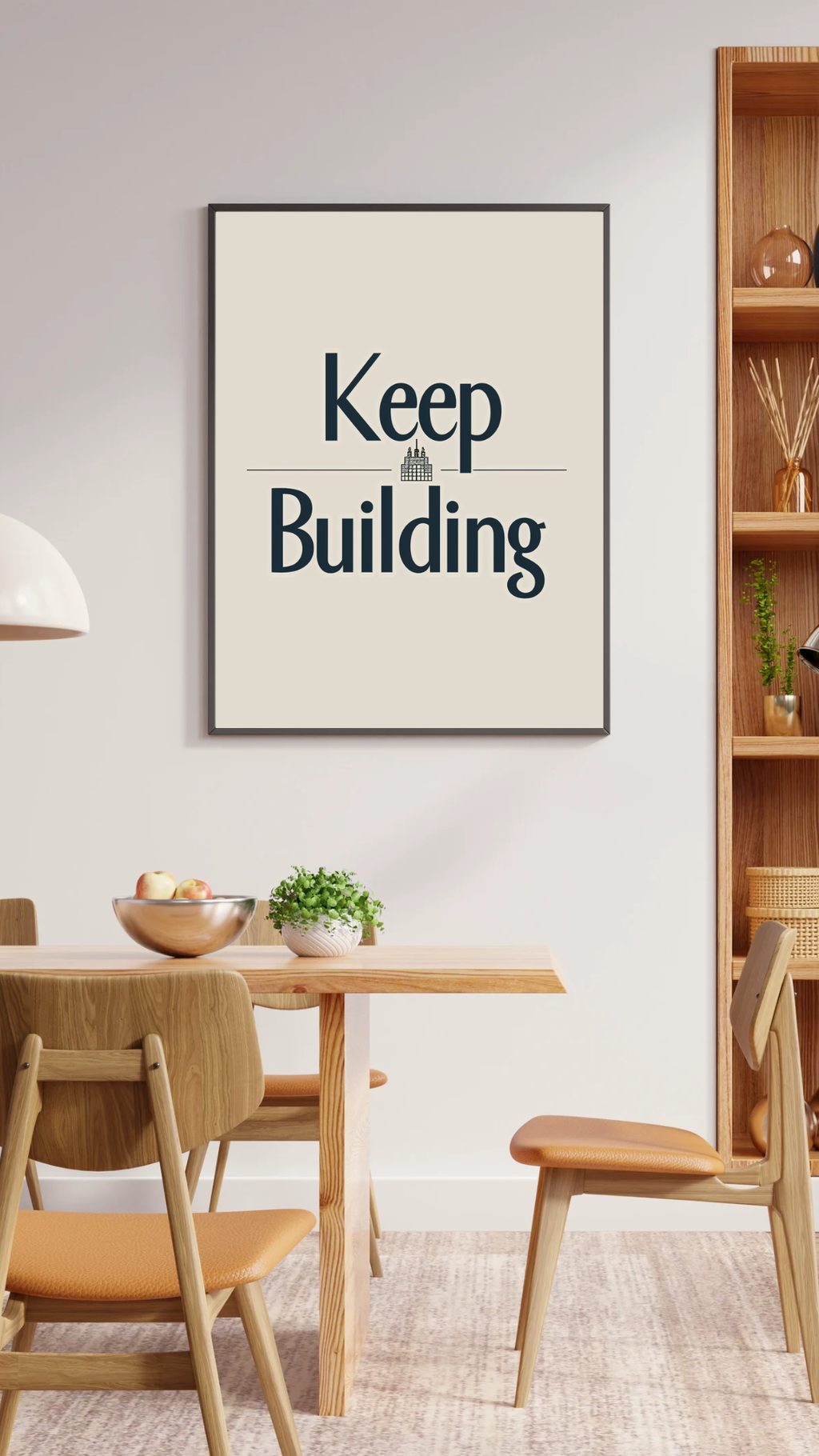 Modern typografiposter för inredning, Scandinavian Design av Nordanio, väggdekor för matrum eller vardagsrum.
