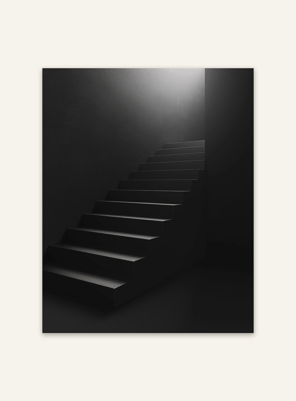Mörk trappposter i dark art stil från Nordanio, väggdekoration med dramatisk och mystisk design.