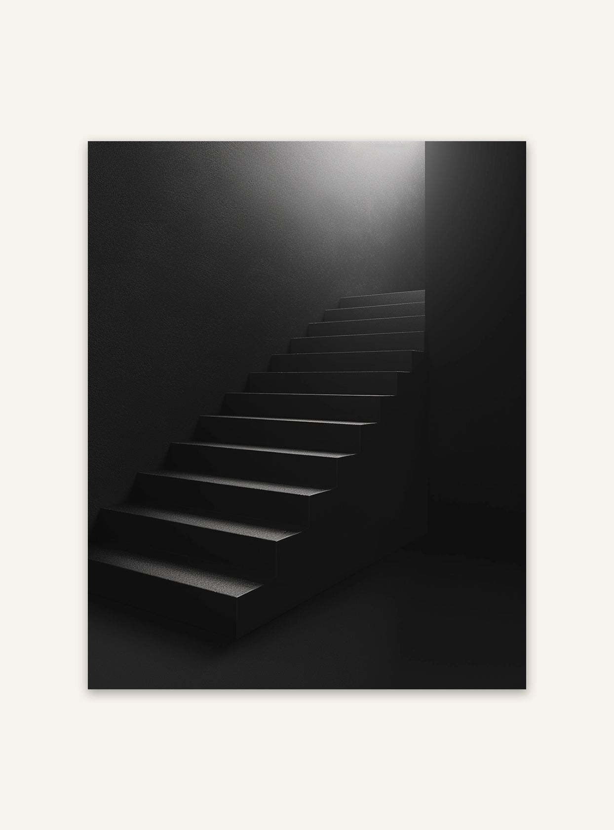 Mörk trappposter i dark art stil från Nordanio, väggdekoration med dramatisk och mystisk design.