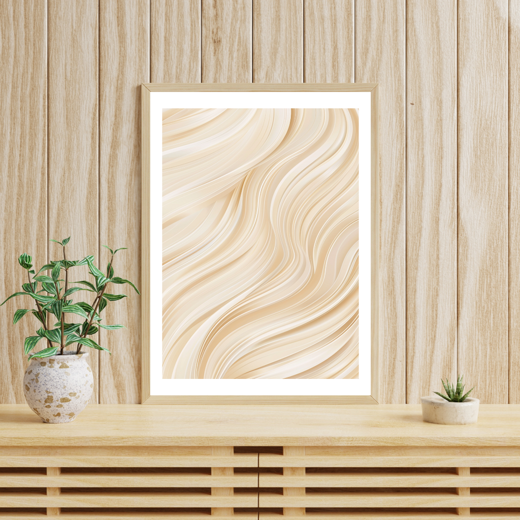 Abstrakt väggposter med pastamotiv från Nordanio, minimalistisk design för modern inredning.