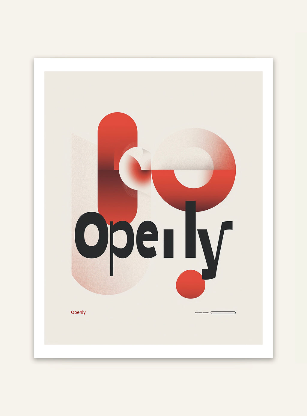Typografiposter från Nordanio med stilren design, svart text på vit bakgrund, perfekt för väggdekoration.