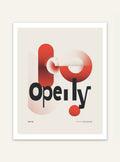 Typografiposter från Nordanio med stilren design, svart text på vit bakgrund, perfekt för väggdekoration.