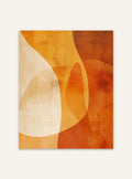 Väggposter med orange abstrakt konst av Nordanio, framhäver en modern, färgglad apelsin-illustration för hemmet.
