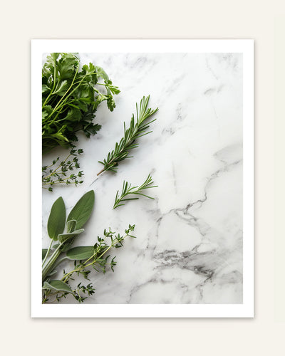 Marble Herbs Poster
