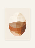 Oval abstrakt väggposter från Nordanio med modern, färgstark abstrakt konst i en oval form.