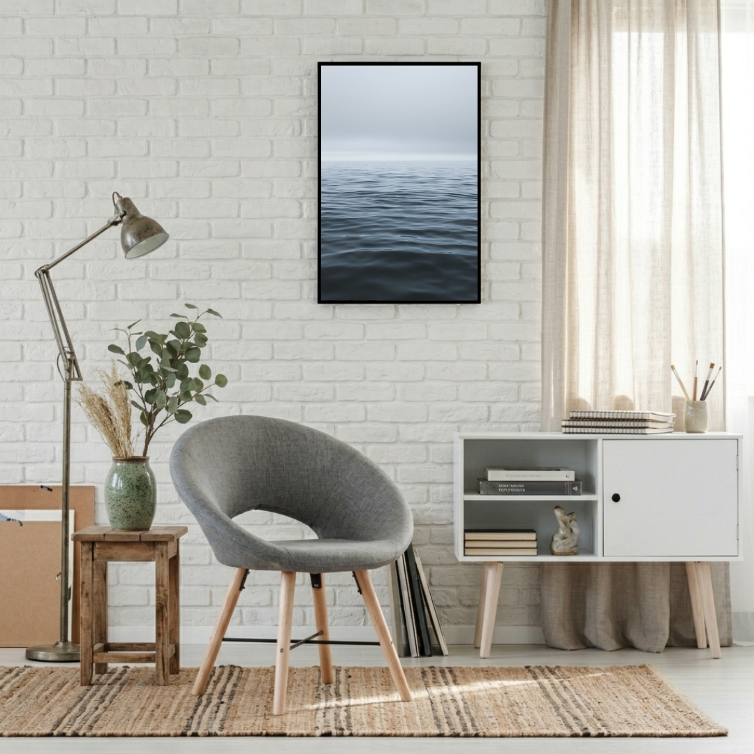 Nordanio Sea Horizon naturposter med havsbild, minimalistisk design, perfekt för modern inredning inomhus.
