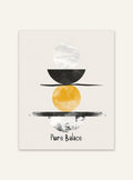 Typografiskt väggplakat med texten "Pure Balance" från Nordanio, minimalistiskt designposter för hemmiljö.