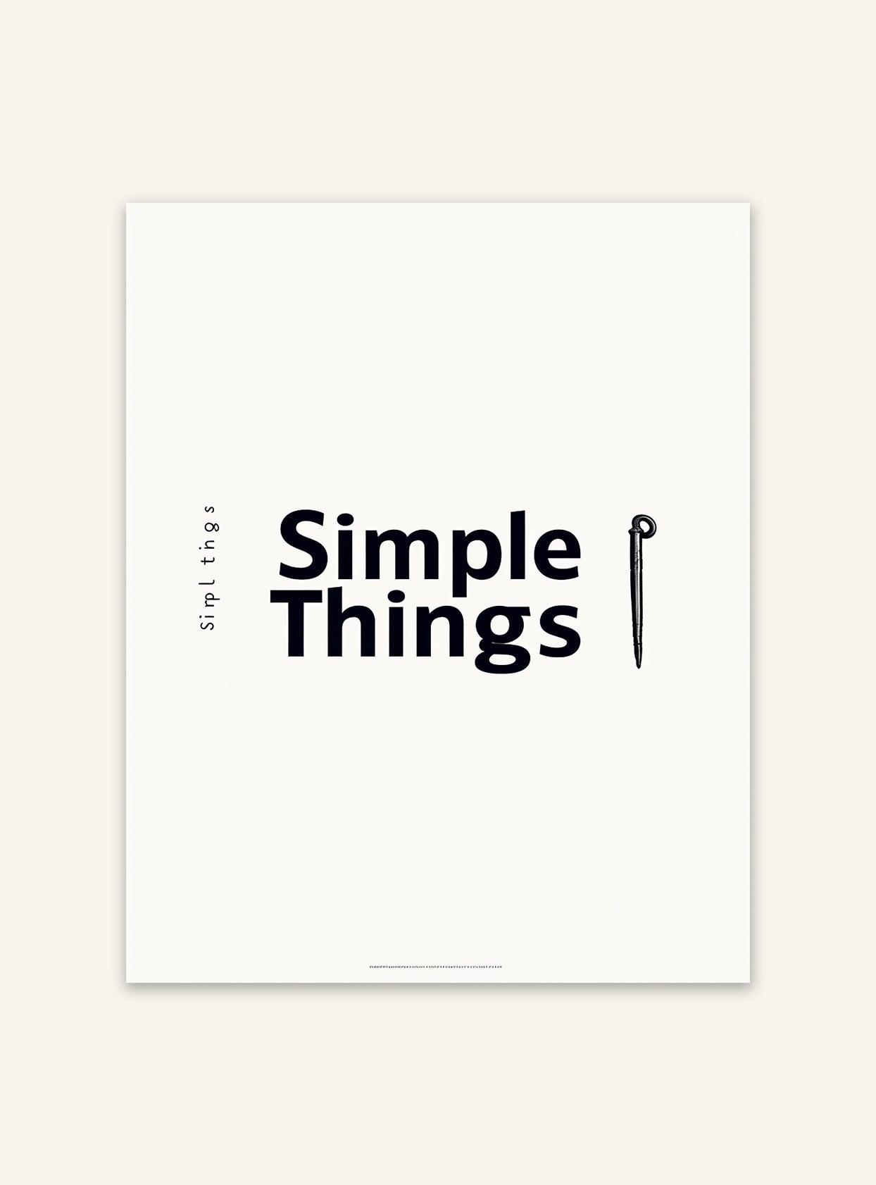 Typografiposter från Nordanio med enkla, stilrena textord i svartvitt för modern inredning.
