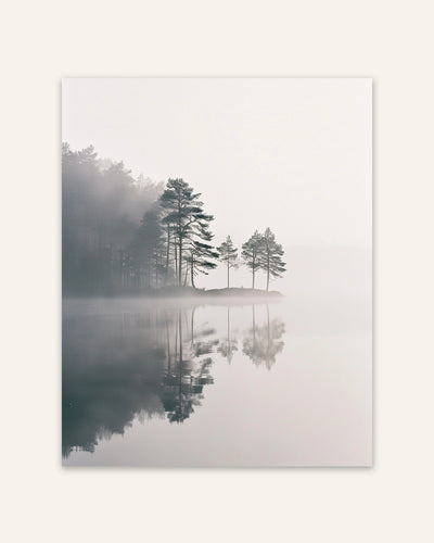 Lake Morning Mist Poster