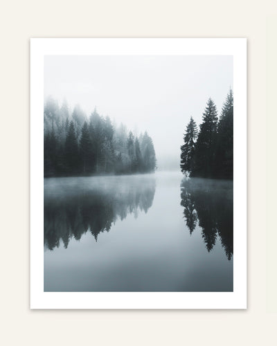 Lake Silhouettes Poster