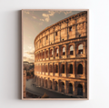 Väggposter av Colosseum i Rom med Nordanio branding, visar en konstnärlig bild av den antika amfiteatern.