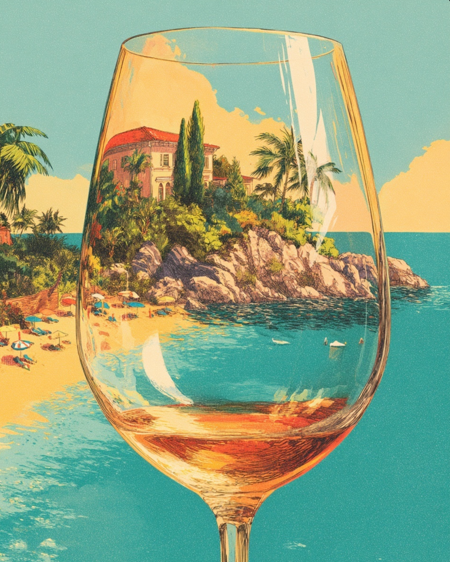 Elegant fransk Riviera vinprovningsglas från Nordanio med tydlig glasyta och stilren design, perfekt för vinupplevelser.