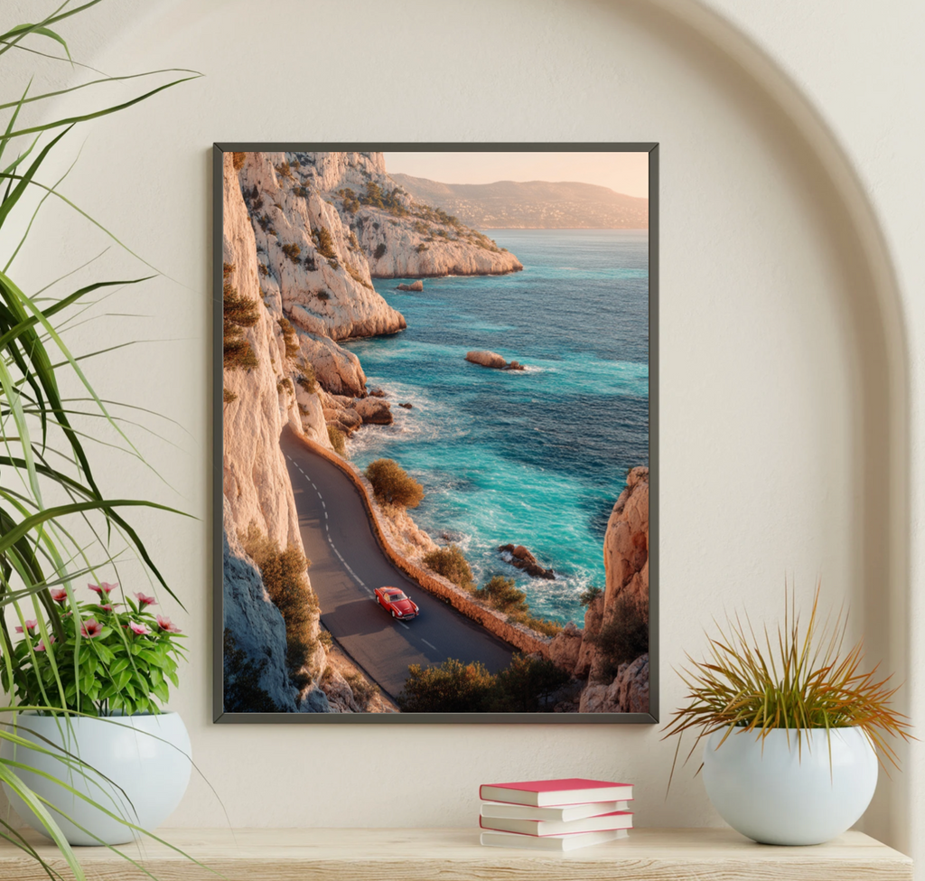 Nordanio French Riviera badhandduk med blå och vit randig design för strand och pool.