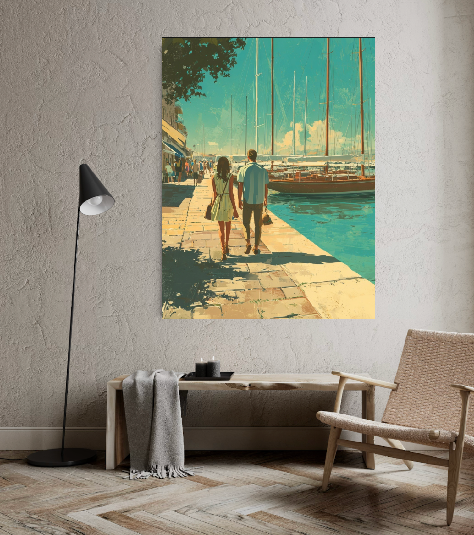 Elegant parfumbotell för Promenade du Soir av Nordanio, med svart och gulddesign, syns tydligt på bilden.