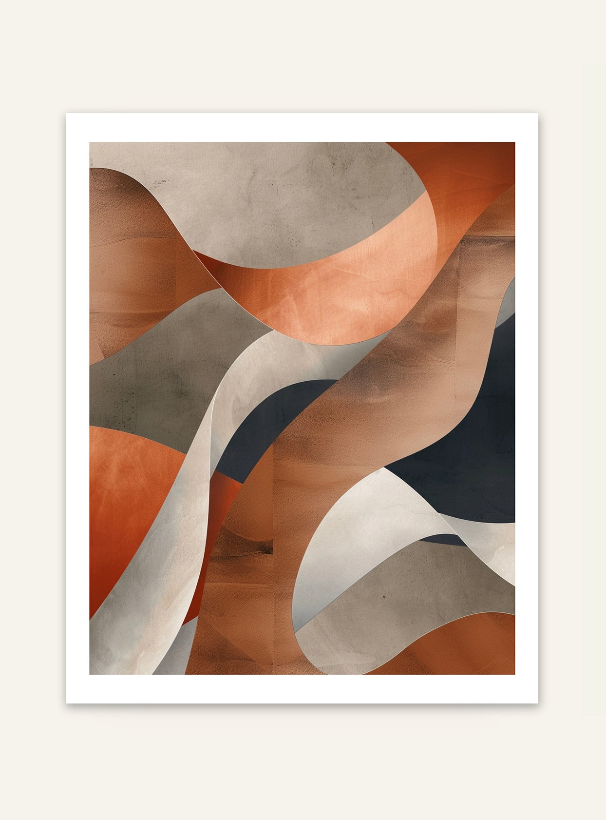 Abstrakt väggposter med texturformer från Nordanio, visar olika geometriska texturmönster på en konstnärlig poster.