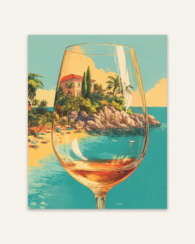 French Riviera Wine Glass