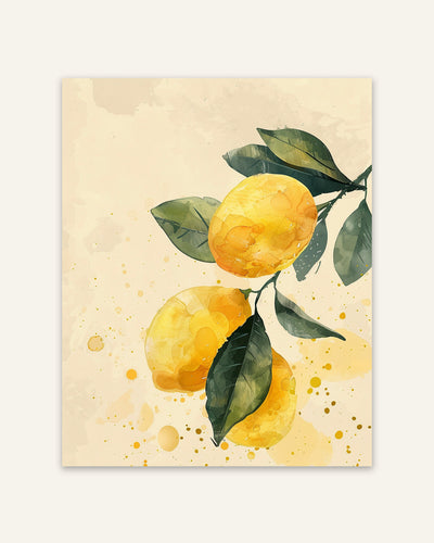 Lemon Watercolor Poster